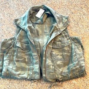 Camo Print Vest Casual Top